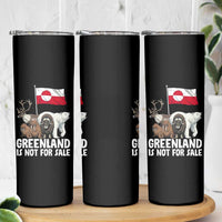Greenland Is Not For Sale Skinny Tumbler Arctic Animal Resist Protest Greenland Flag