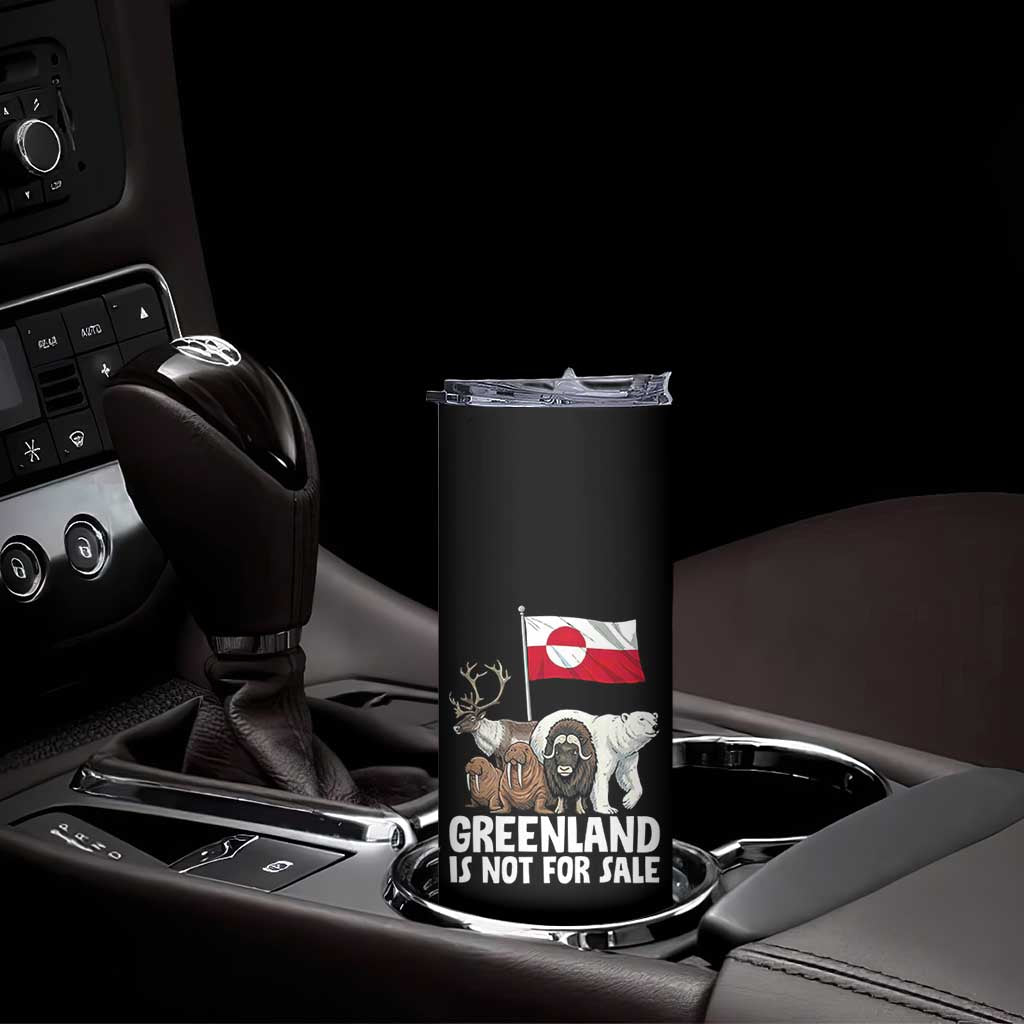 Greenland Is Not For Sale Skinny Tumbler Arctic Animal Resist Protest Greenland Flag
