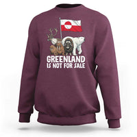 Greenland Is Not For Sale Sweatshirt Arctic Animal Resist Protest Greenland Flag