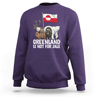 Greenland Is Not For Sale Sweatshirt Arctic Animal Resist Protest Greenland Flag