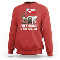 Greenland Is Not For Sale Sweatshirt Arctic Animal Resist Protest Greenland Flag
