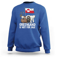 Greenland Is Not For Sale Sweatshirt Arctic Animal Resist Protest Greenland Flag