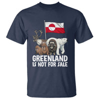 Greenland Is Not For Sale T Shirt Arctic Animal Resist Protest Greenland Flag
