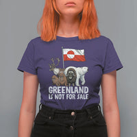 Greenland Is Not For Sale T Shirt For Women Arctic Animal Resist Protest Greenland Flag