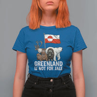 Greenland Is Not For Sale T Shirt For Women Arctic Animal Resist Protest Greenland Flag