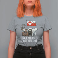 Greenland Is Not For Sale T Shirt For Women Arctic Animal Resist Protest Greenland Flag