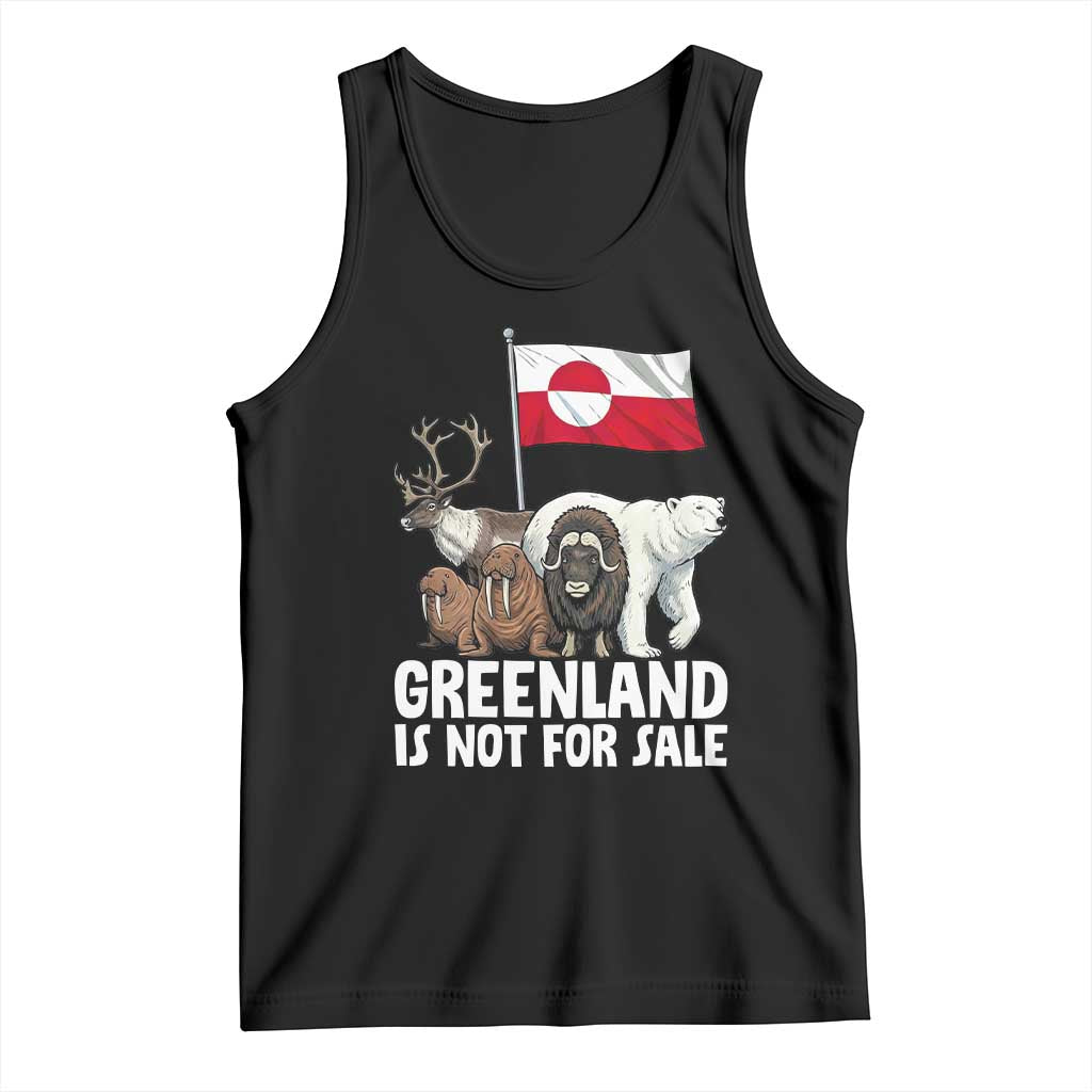 Greenland Is Not For Sale Tank Top Arctic Animal Resist Protest Greenland Flag