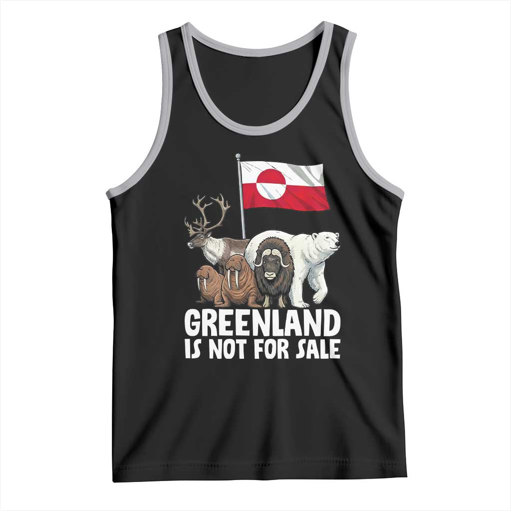 Greenland Is Not For Sale Tank Top Arctic Animal Resist Protest Greenland Flag