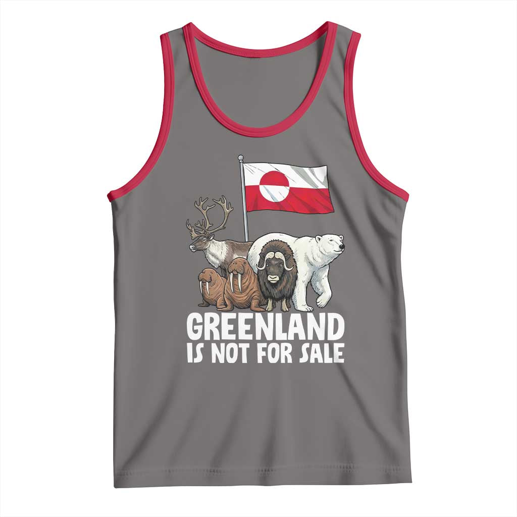 Greenland Is Not For Sale Tank Top Arctic Animal Resist Protest Greenland Flag