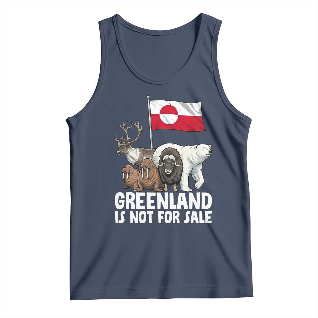 Greenland Is Not For Sale Tank Top Arctic Animal Resist Protest Greenland Flag