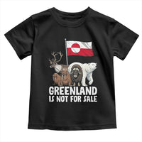 Greenland Is Not For Sale Toddler T Shirt Arctic Animal Resist Protest Greenland Flag