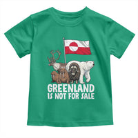 Greenland Is Not For Sale Toddler T Shirt Arctic Animal Resist Protest Greenland Flag