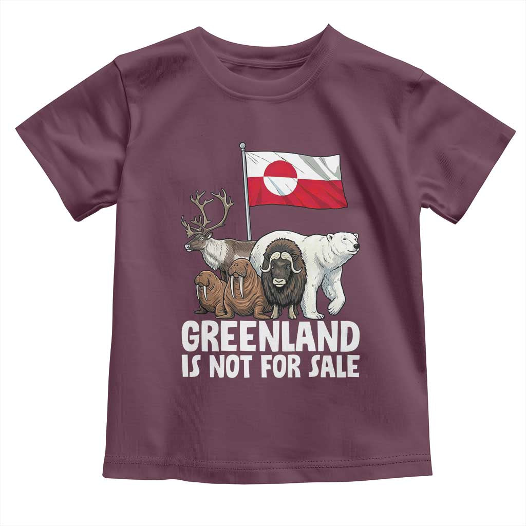 Greenland Is Not For Sale Toddler T Shirt Arctic Animal Resist Protest Greenland Flag