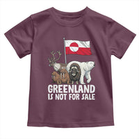 Greenland Is Not For Sale Toddler T Shirt Arctic Animal Resist Protest Greenland Flag