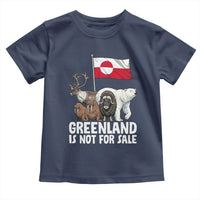 Greenland Is Not For Sale Toddler T Shirt Arctic Animal Resist Protest Greenland Flag