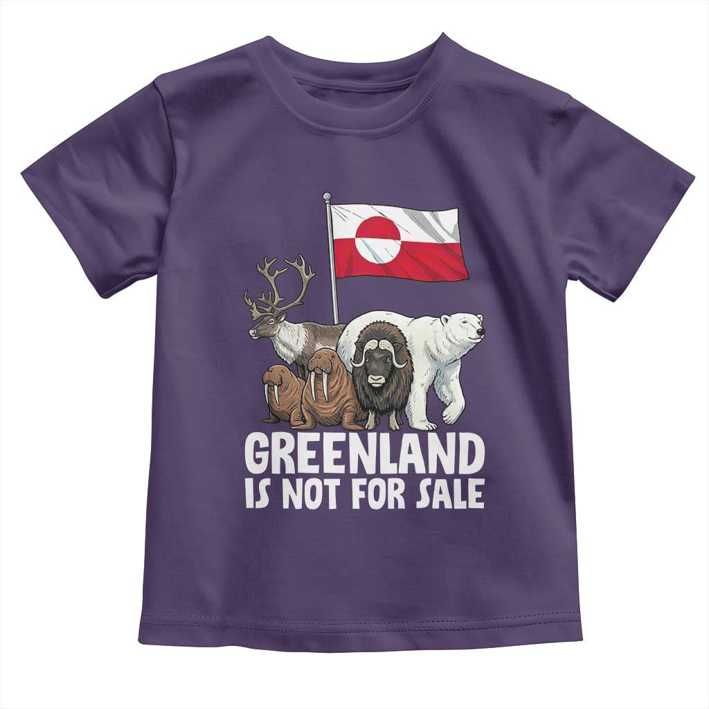 Greenland Is Not For Sale Toddler T Shirt Arctic Animal Resist Protest Greenland Flag