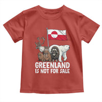Greenland Is Not For Sale Toddler T Shirt Arctic Animal Resist Protest Greenland Flag
