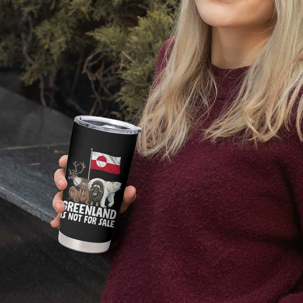 Greenland Is Not For Sale Tumbler Cup Arctic Animal Resist Protest Greenland Flag