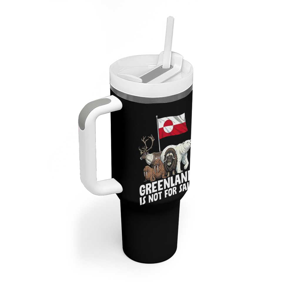 Greenland Is Not For Sale Tumbler With Handle Arctic Animal Resist Protest Greenland Flag