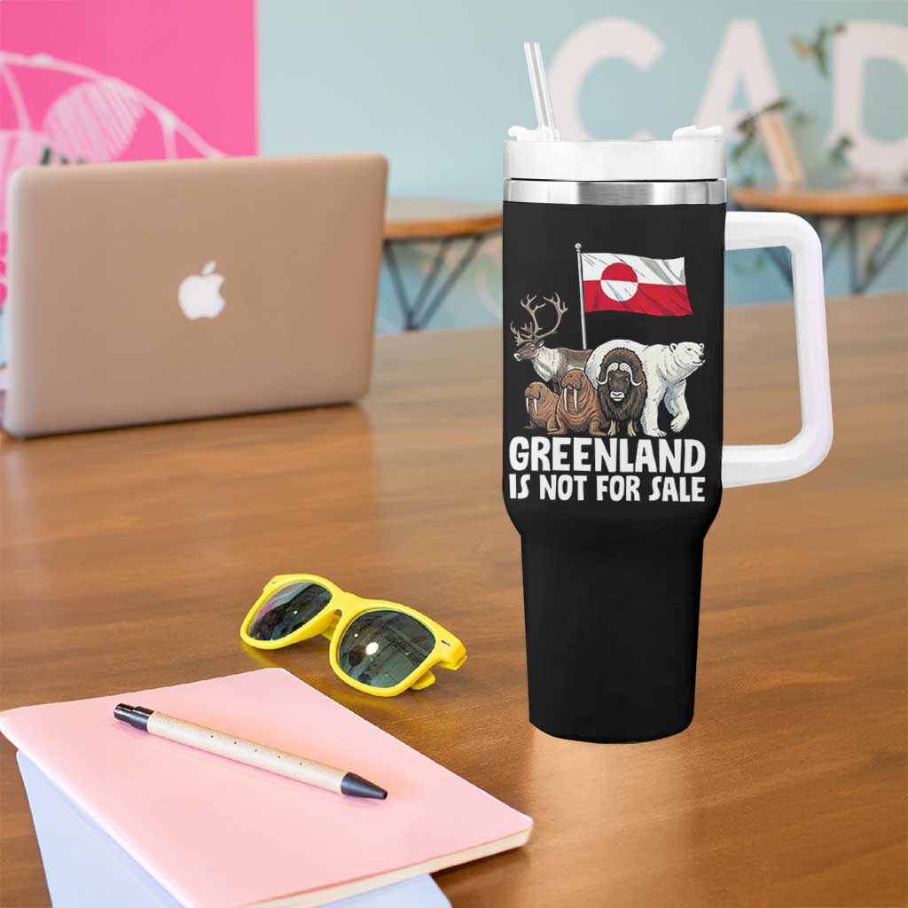 Greenland Is Not For Sale Tumbler With Handle Arctic Animal Resist Protest Greenland Flag
