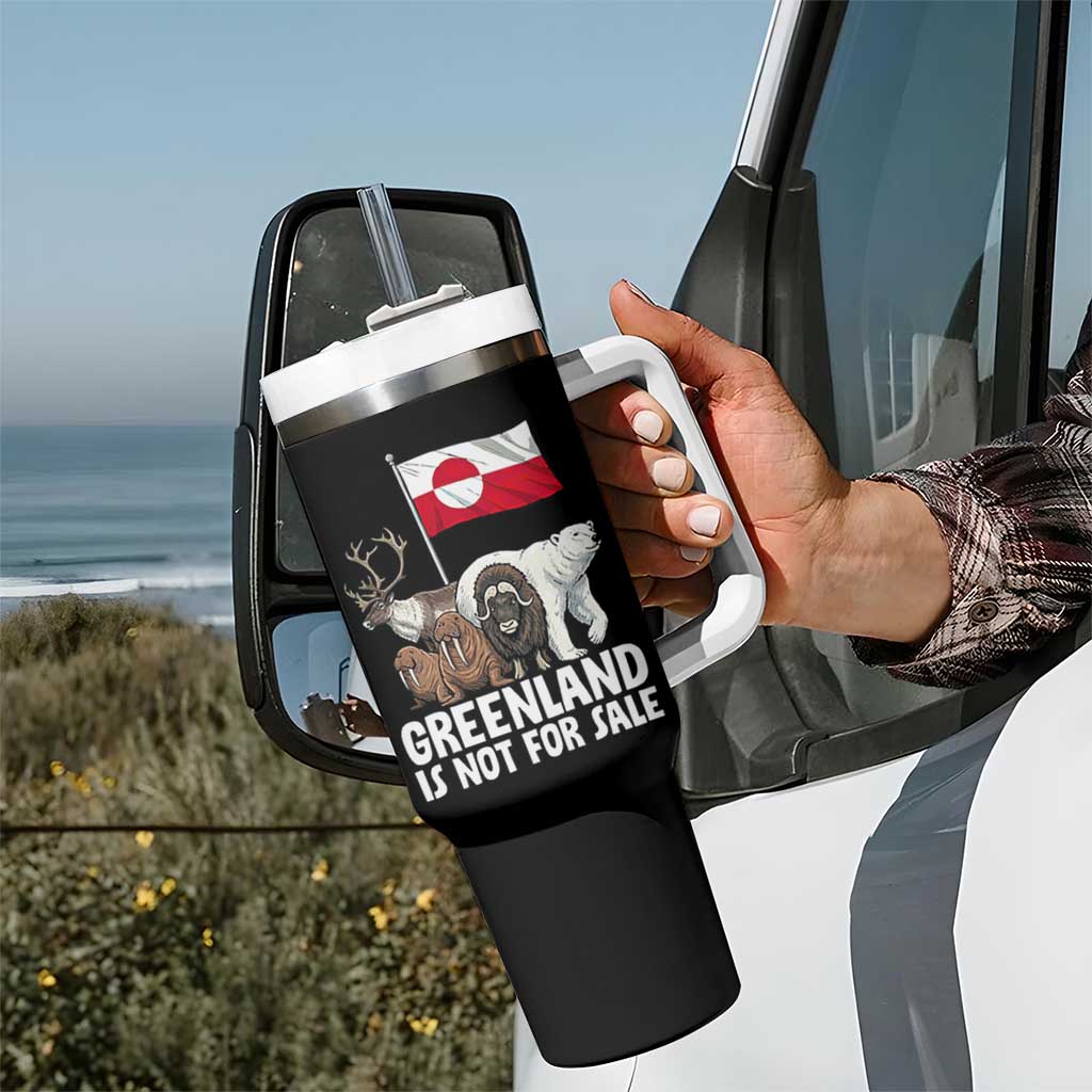 Greenland Is Not For Sale Tumbler With Handle Arctic Animal Resist Protest Greenland Flag