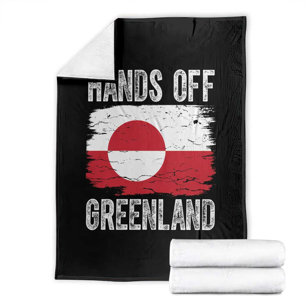 Hands Off Greenland Throw Blanket Distressed Flag Resist Political Protest