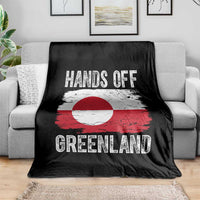 Hands Off Greenland Throw Blanket Distressed Flag Resist Political Protest