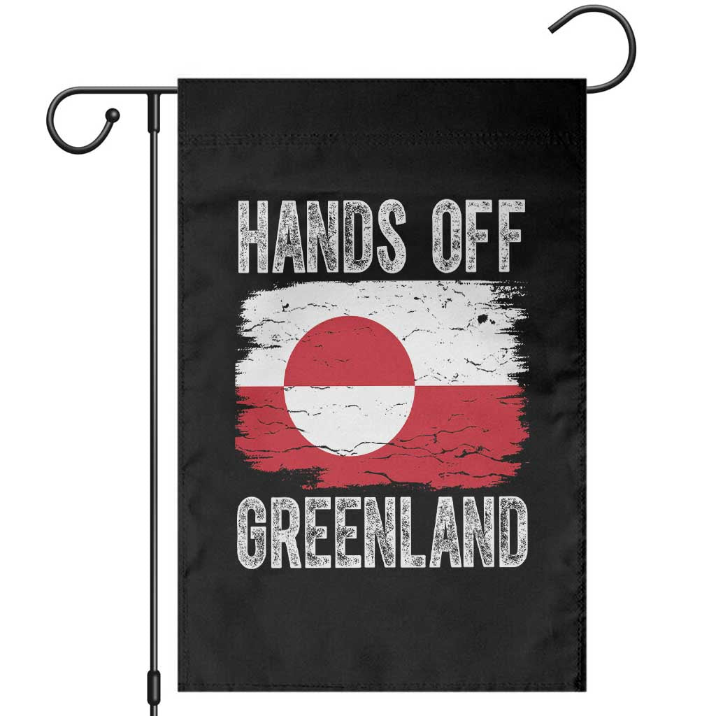 Hands Off Greenland Garden Flag Distressed Flag Resist Political Protest