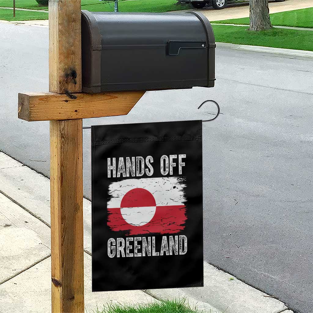 Hands Off Greenland Garden Flag Distressed Flag Resist Political Protest