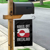 Hands Off Greenland Garden Flag Distressed Flag Resist Political Protest