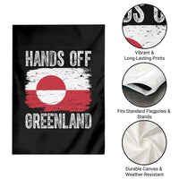 Hands Off Greenland Garden Flag Distressed Flag Resist Political Protest