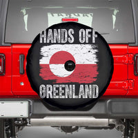 Hands Off Greenland Spare Tire Cover Distressed Flag Resist Political Protest