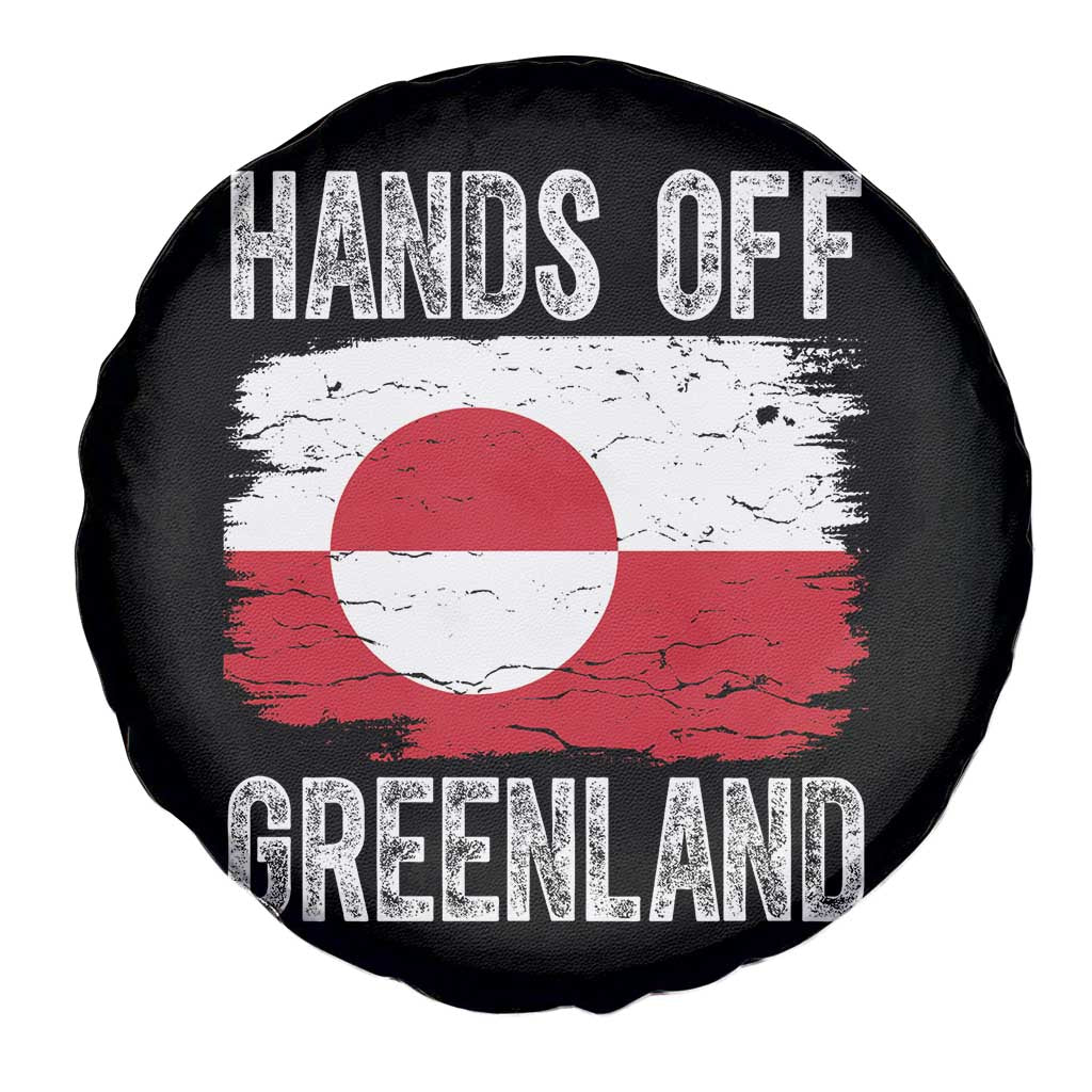 Hands Off Greenland Spare Tire Cover Distressed Flag Resist Political Protest