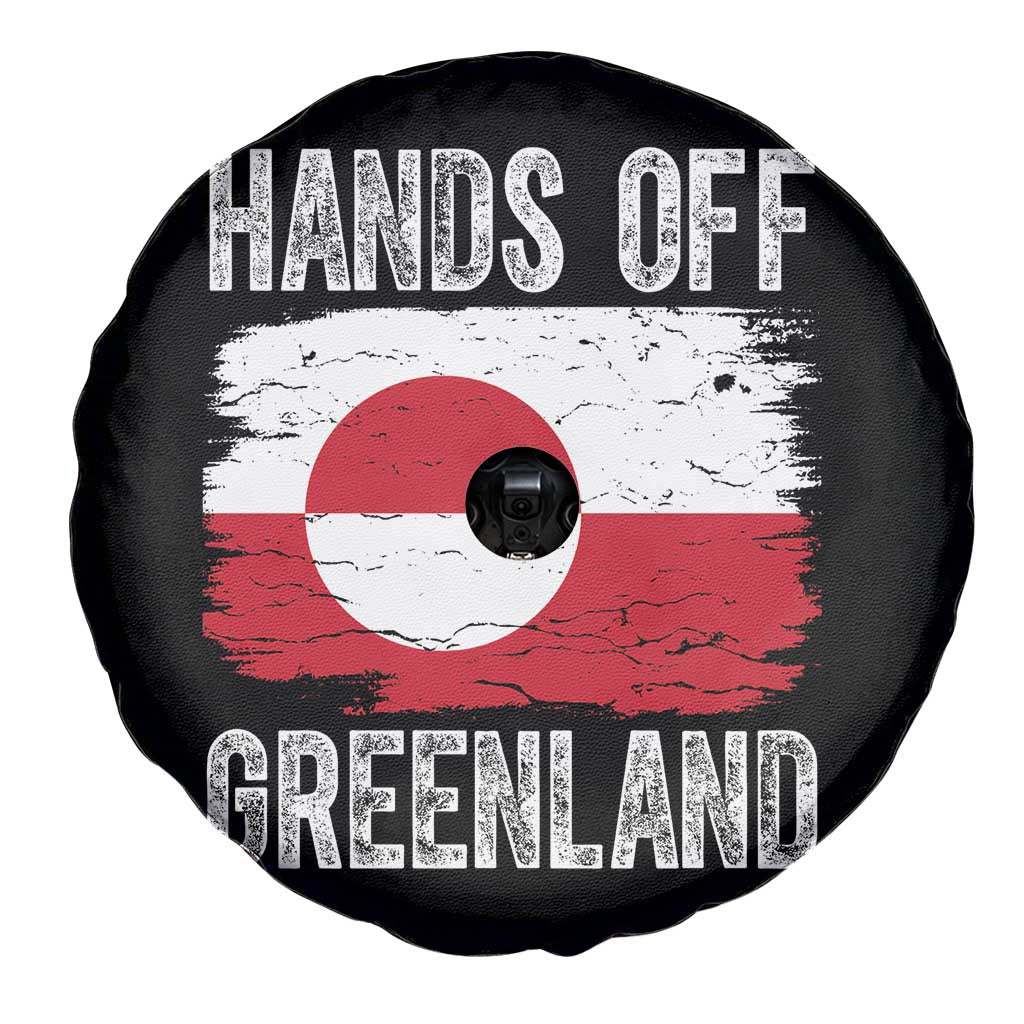 Hands Off Greenland Spare Tire Cover Distressed Flag Resist Political Protest