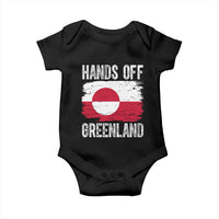 Hands Off Greenland Baby Onesie Distressed Flag Resist Political Protest