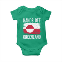 Hands Off Greenland Baby Onesie Distressed Flag Resist Political Protest