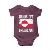 Hands Off Greenland Baby Onesie Distressed Flag Resist Political Protest