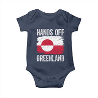 Hands Off Greenland Baby Onesie Distressed Flag Resist Political Protest