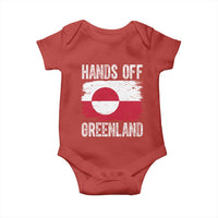 Hands Off Greenland Baby Onesie Distressed Flag Resist Political Protest