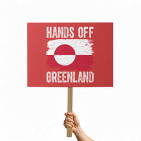 Hands Off Greenland Protest Sign Distressed Flag Resist Political Protest