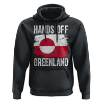 Hands Off Greenland Hoodie Distressed Flag Resist Political Protest