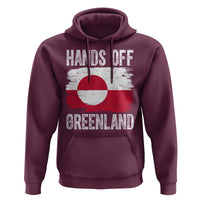 Hands Off Greenland Hoodie Distressed Flag Resist Political Protest