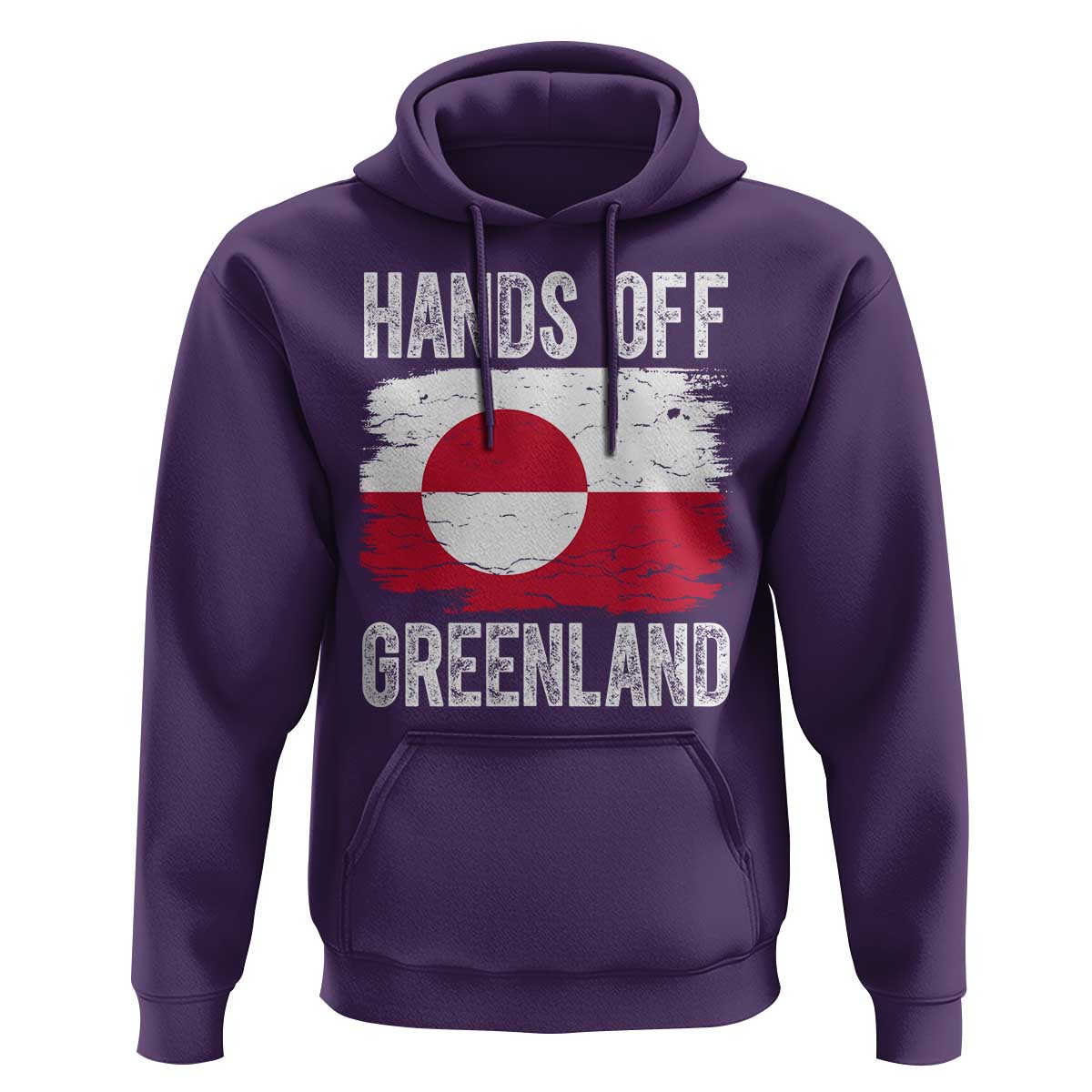 Hands Off Greenland Hoodie Distressed Flag Resist Political Protest