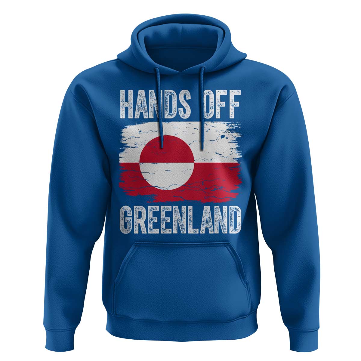 Hands Off Greenland Hoodie Distressed Flag Resist Political Protest