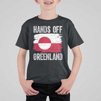 Hands Off Greenland T Shirt For Kid Distressed Flag Resist Political Protest