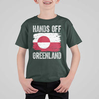 Hands Off Greenland T Shirt For Kid Distressed Flag Resist Political Protest