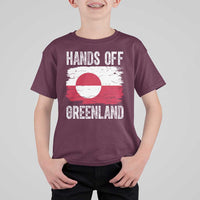 Hands Off Greenland T Shirt For Kid Distressed Flag Resist Political Protest