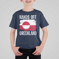 Hands Off Greenland T Shirt For Kid Distressed Flag Resist Political Protest