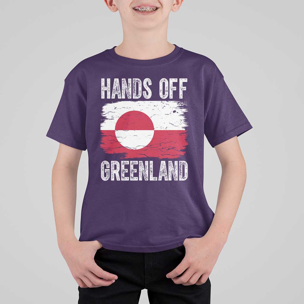 Hands Off Greenland T Shirt For Kid Distressed Flag Resist Political Protest