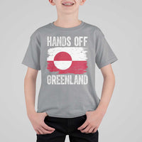 Hands Off Greenland T Shirt For Kid Distressed Flag Resist Political Protest